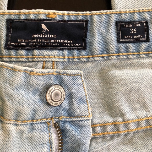 European “Medicine” Light Washed Skinny Jeans - Picture 7 of 8